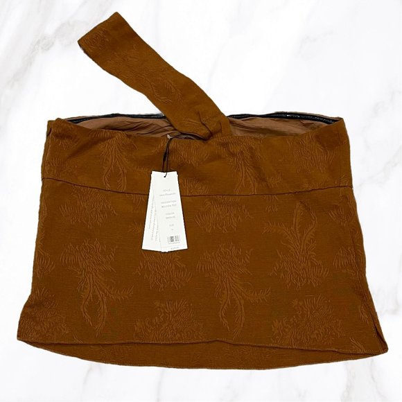 NWT Veronica Beard Women's Bronze One Shoulder Linen Blend Belinda Top, Size 14 - Picture 4 of 7